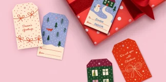 Christmas Gift Tags: Adding a Personal Flourish to Your Festive Presents Customizable Cute Christmas Holiday Gift Tags for Adobe Illustrator