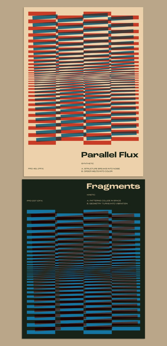 Minimalist Poster Design Template with Graphic Pattern by Blackcatstudio for Adobe Illustrator