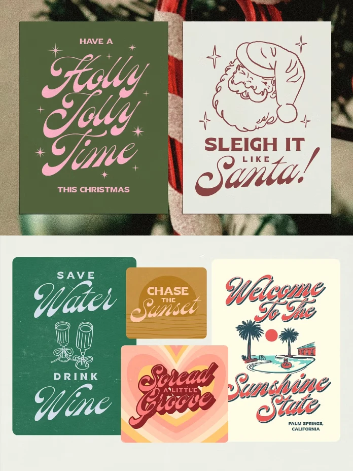Peach Sangria Font Duo by Sam Parrett of Set Sail Studios