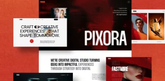 Pixora WordPress Theme for Creative Agencies & Portfolios by AQLOVA
