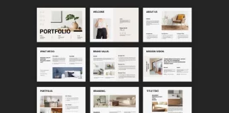 Download This Stunning Adobe InDesign Brand Portfolio Landscape Brochure Template and Showcase Your Design Adobe InDesign Brand Portfolio Landscape Brochure Template by PixWork