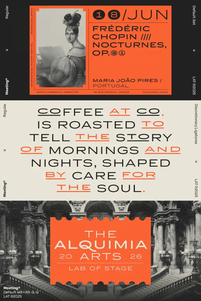 Meeting Font Family by Los Andes