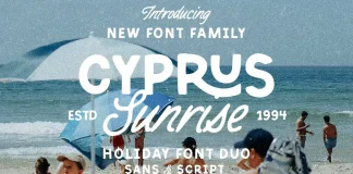 Cyprus Sunrise: How Does This Vintage Font Duo Redefine Organic Branding? Cyprus Sunrise Vintage Font Duo by Sarid Ezra