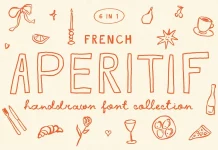 French Aperitif Font Collection by Ayya Studio