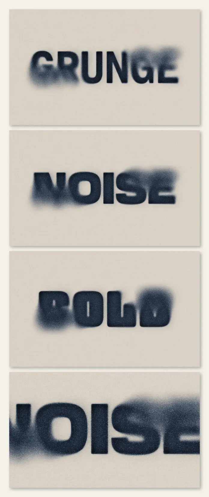 Add a cool, vintage-inspired grunge style to your titles with OrangeBerry's gritty noise text effect for Adobe Photoshop