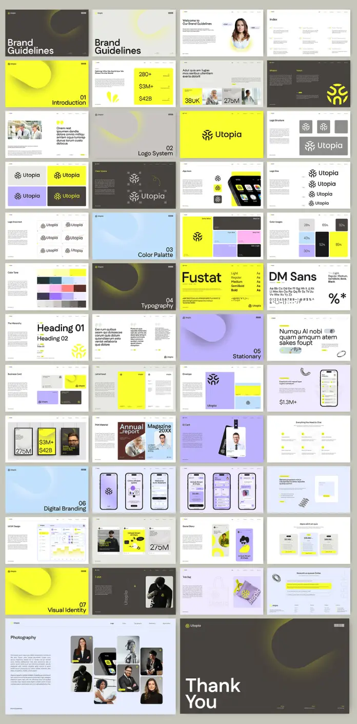 Create professional brand style guidelines with a customizable InDesign template.