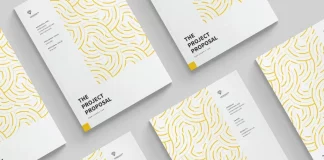 Adobe InDesign Proposal and Portfolio Brochure Template by RedGiant in US Letter and A4