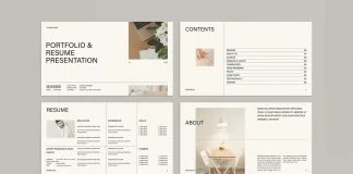 This Portfolio Presentation Layout Does the Selling Before You Say a Word Clean Resume Portfolio Presentation Layout by E-Type for Adobe InDesign