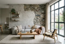 DIY Stone and Cement Texture Is the Interior Trend Rewriting What “Affordable” Means in Home Design DIY Stone and Cement Texture Interior Trend
