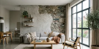DIY Stone and Cement Texture Interior Trend