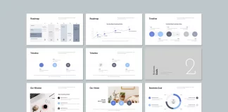 Download a Business Pitch Deck Layout by GraphicArtist for Adobe InDesign.