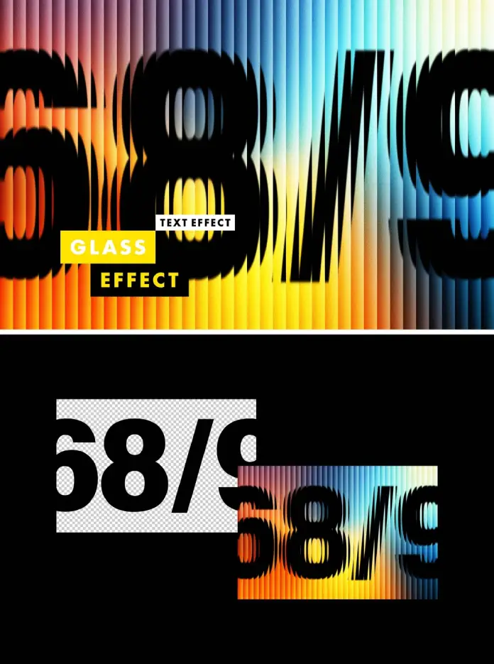 Fractal Glass Lines Text Effect Mockup by Pixelbuddha Studio for Adobe Photoshop.