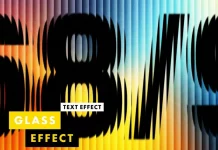 Fractal Glass Lines Text Effect Mockup by Pixelbuddha Studio for Adobe Photoshop.