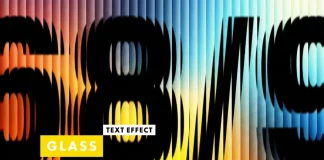 Fractal Glass Lines Text Effect Mockup by Pixelbuddha Studio for Adobe Photoshop.