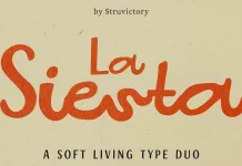 LaSiesta typeface, a handwritten font duo by Struvictory.art