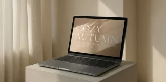 Laptop Apple MacBook Pro Screen Mockup by Rawpixel for Adobe Photoshop.