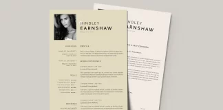Download a Resume and Cover Letter Template That Sets a New Standard for Minimalist Job Applications Modern, Minimalist Resume Cover Letter Template for Adobe InDesign by GraphyPix in A4.