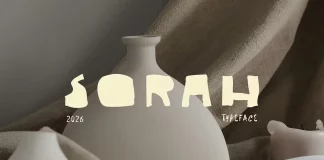 Sorah Font by Megflags: The Raw Display Typeface You Need Sorah Typeface by Megflags