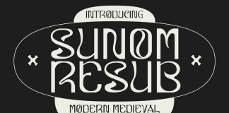 The Sunom Resub Typeface Is the Medieval Blackletter Gothic Font That Redraws the Rules of Dark Typography Sunom Resub Modern Medieval Blackletter Gothic Font by Maulana Creative.