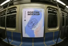 Urban Subway Poster Mockup with Fisheye Effect — Showcase Poster Designs in Photoshop Urban Subway Poster Mockup for Adobe Photoshop with Fisheye Effect by Gustavo Comunello.