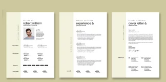 This InDesign Resume Template Does the First Impression Work for You A professional resume, CV, and cover letter template in A4 for Adobe InDesign by ContestDesign.