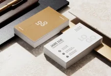 A clean business card mockup for Adobe Photoshop by CreativeShaper.