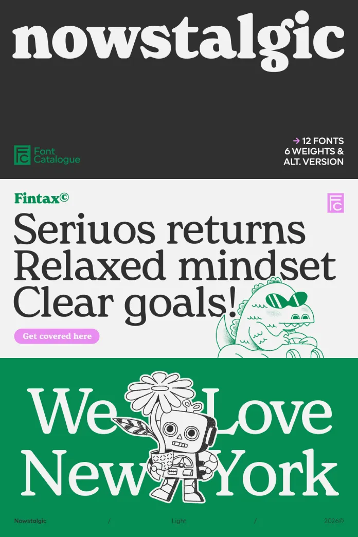 Nowstalgic Font Family by Font Catalogue