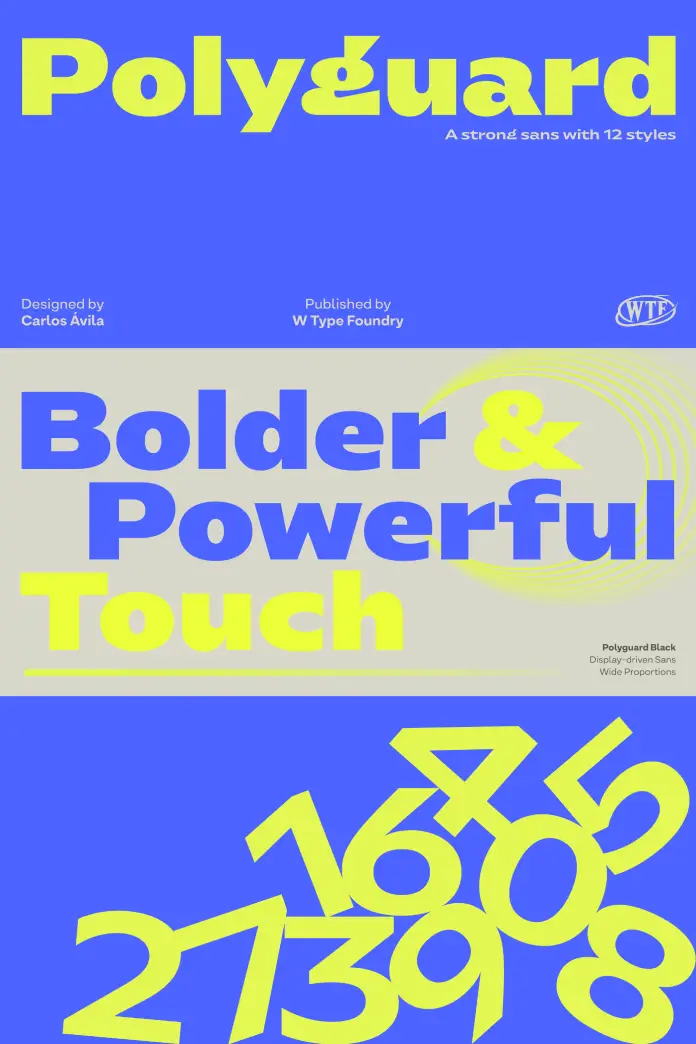 Polyguard Font Family W Type Foundry