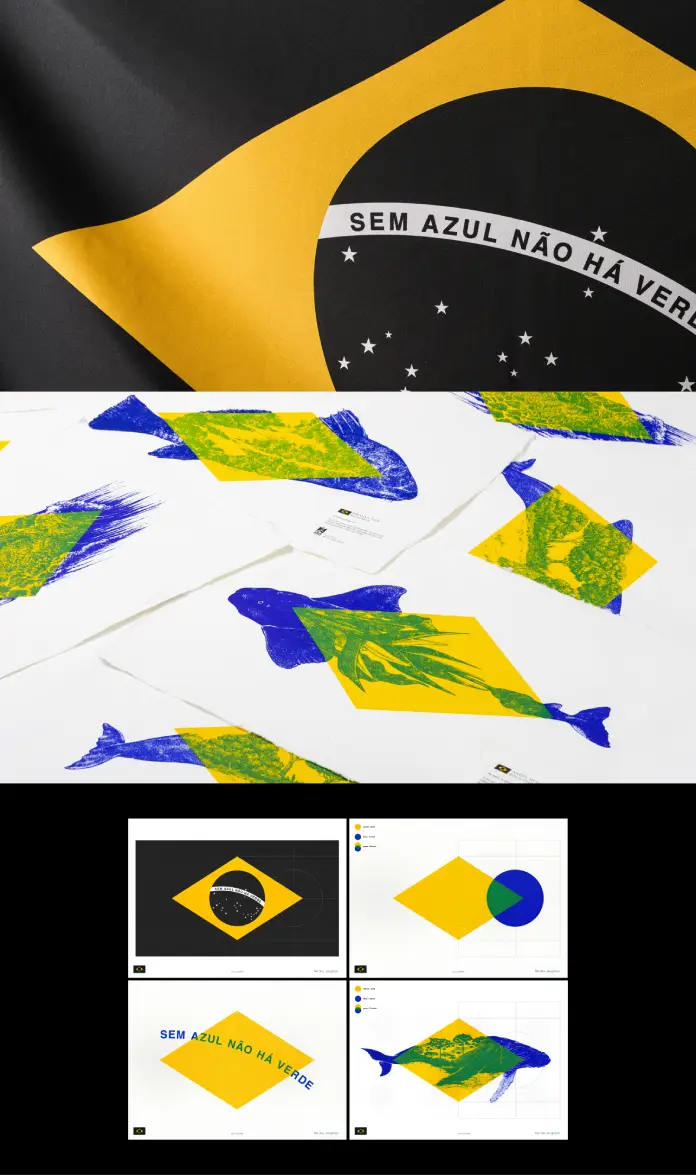 Six screen-printed artworks with natural pigments make the case that without the ocean, there is no life on land. See Droga5's campaign.