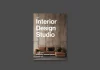 Interior Design Portfolio Brochure Template: 26-Page InDesign Layout Built for Studio Pitches A customizable A4 interior design portfolio brochure template for Adobe InDesign by graphic designer Tom Sarraipo.