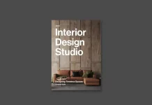 Interior Design Portfolio Brochure Template: 26-Page InDesign Layout Built for Studio Pitches A customizable A4 interior design portfolio brochure template for Adobe InDesign by graphic designer Tom Sarraipo.