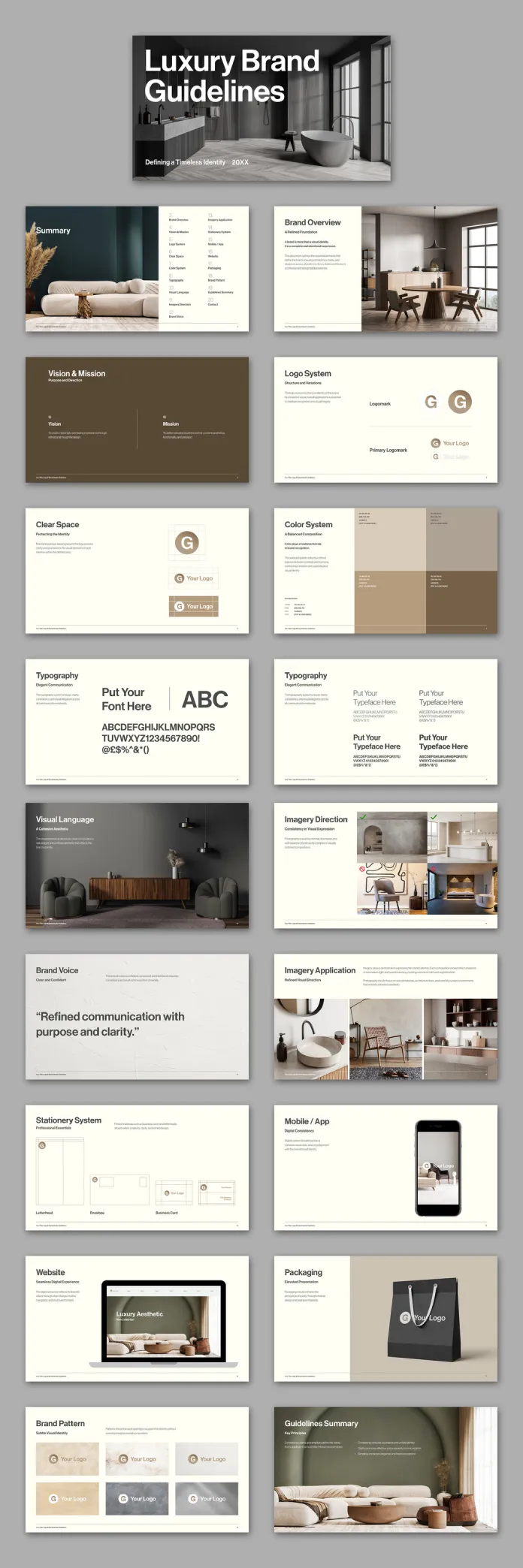 Adobe InDesign Brand Guidelines Presentation Layout by Tom Sarraipo