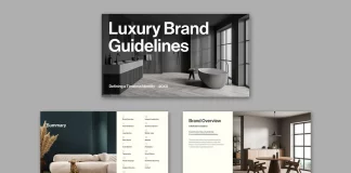 Luxury Brand Guidelines InDesign Template for Screen-Ready Presentations Adobe InDesign Brand Guidelines Presentation Layout by Tom Sarraipo