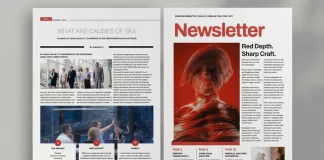 An Adobe InDesign Business Newsletter Template Built for Print-Ready Professionalism An Adobe InDesign template for business brochures and promotional newsletters in US Letter size.