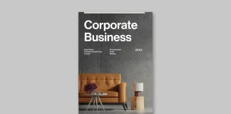 Corporate Business Brochure Design Template for Adobe InDesign: 22 Pages, Print-Ready Download a corporate business brochure design template as a customizable Adobe InDesign layout in A4, designed by Tom Sarraipo.
