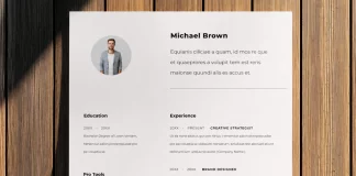 Clean Resume Design Template: A Minimalist InDesign Layout That Actually Gets Results Download a simple and clean resume design as a fully customizable Adobe InDesign template in A4 and US Letter size.
