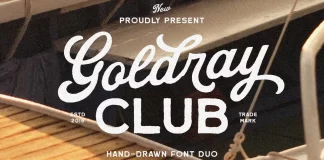 Goldray Club Retro Font Duo by Letterhend Studio