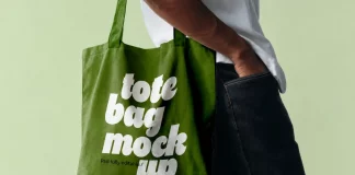 This High-Res Photoshop Tote Bag Mockup Makes Your Merch Designs Look Print-Ready Instantly High-res Photoshop Tote Bag Mockup by mego-studio.
