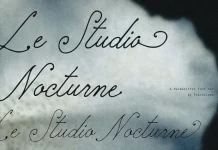 Le Studio Nocturne, a handwritten font set by PeachCreme.