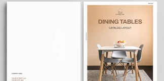 This Adobe InDesign Furniture Catalog Design Template Provides a Modern Brochure-Magazine Style Download this minimalist furniture catalog design template for Adobe InDesign in a modern brochure/magazine style.
