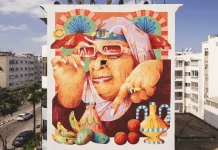 Mural in Rabat, Morocco by Marina Capdevila