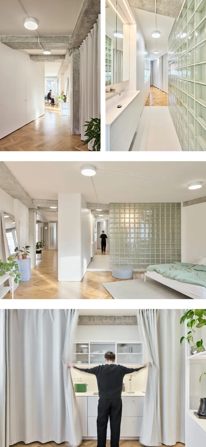 No-Wall Apartment by RDTH architekti.
