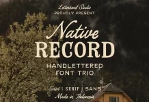 The Native Record Font Trio Brings Handcrafted Country Typography Into Contemporary Design The Native Record Font Trio by Letterhend Studio.