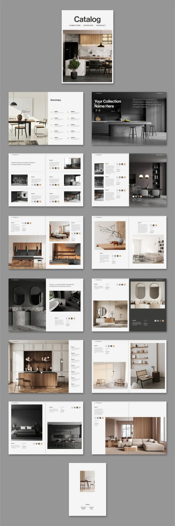 Download a fully customizable Adobe InDesign catalog template in A4 by Tom Sarraipo.