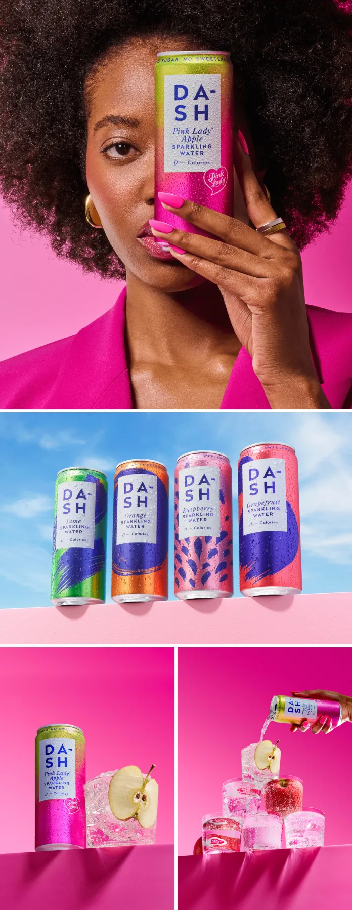 Award-winning design studio Horse has created the packaging for a new collaboration between DASH Water and Pink Lady Apples.