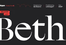 Beth Font Family by Latinotype Beth font family by Latinotype.