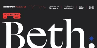 Beth font family by Latinotype.