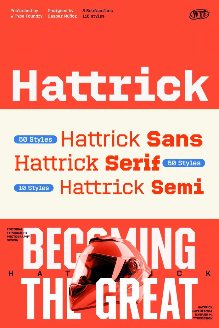 Hattrick font family by W Type Foundry