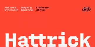 Hattrick font family by W Type Foundry