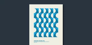 A Minimalist Summer Poster Design Template That Makes Ocean Waves Look Like Fine Art Minimalist Summer Poster Design Template With Ocean Wave Pattern